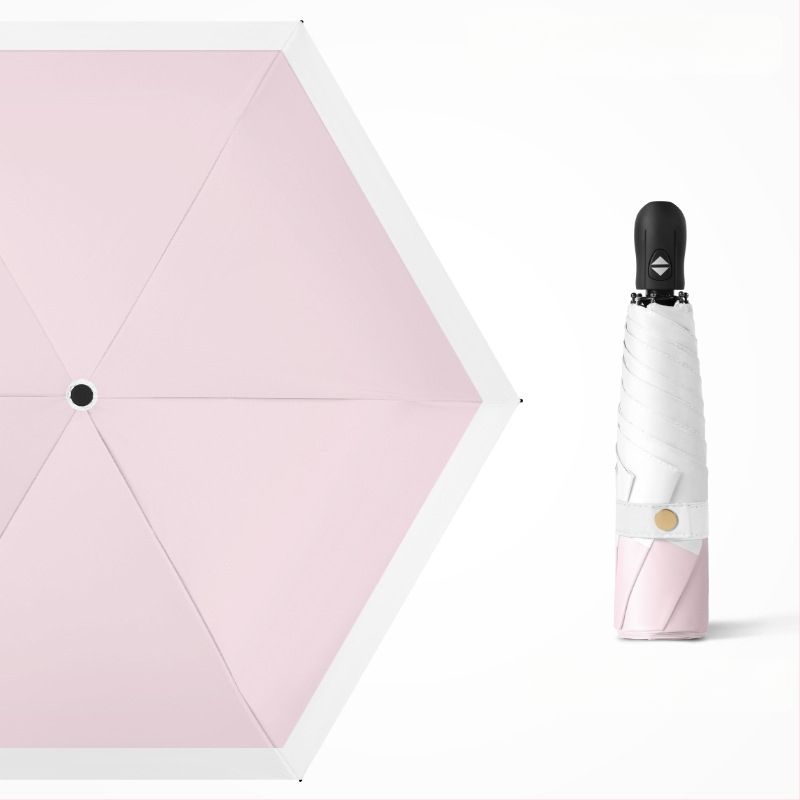 Ultra lengvas sulankstomas skėtis su automatinio atidarymo, pusautomatinio uždarymo, 6 rėmo dalių lydinio rėmas, plieninis kotas, 30D ultra plonas lipdytas audinys