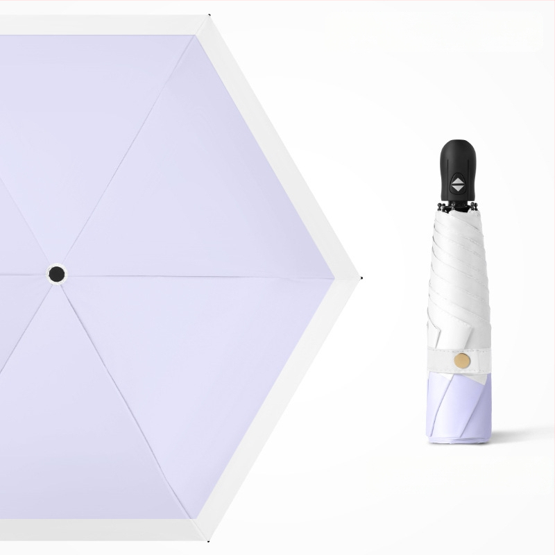 Ultra lengvas sulankstomas skėtis su automatinio atidarymo, pusautomatinio uždarymo, 6 rėmo dalių lydinio rėmas, plieninis kotas, 30D ultra plonas lipdytas audinys