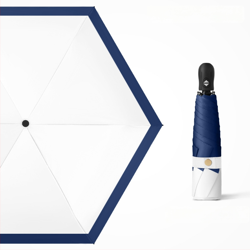 Ultra lengvas sulankstomas skėtis su automatinio atidarymo, pusautomatinio uždarymo, 6 rėmo dalių lydinio rėmas, plieninis kotas, 30D ultra plonas lipdytas audinys