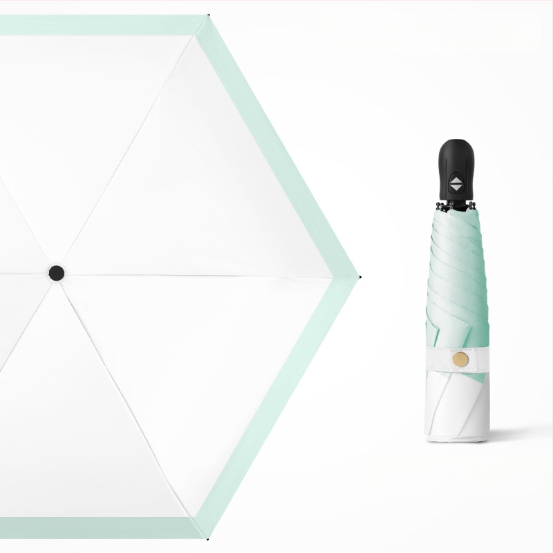 Ultra lengvas sulankstomas skėtis su automatinio atidarymo, pusautomatinio uždarymo, 6 rėmo dalių lydinio rėmas, plieninis kotas, 30D ultra plonas lipdytas audinys