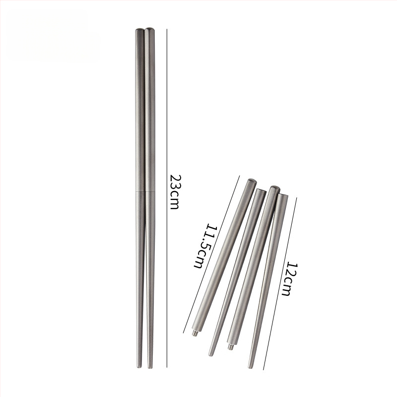 Titano stovyklinių įrankių rinkinys: sulankstomas peilis, šakutė, šaukštas, salotų šakutė ir lazdelės, veidrodinis poliravimas, lengvas ir nešiojamas