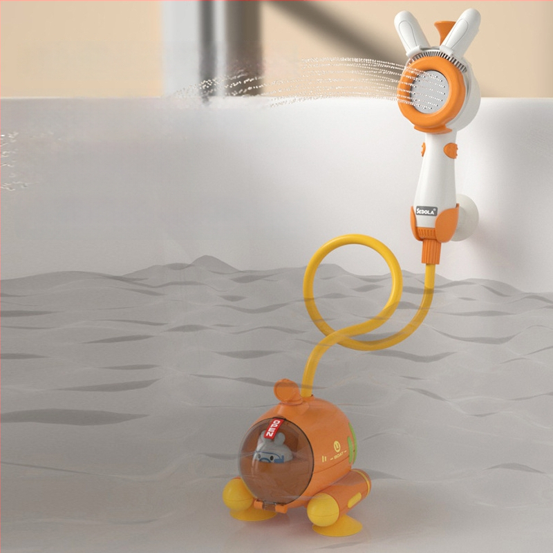 Elektrinė povandeninė žaislė voniai vaikams - plastmasė, vandens purškimo žaislas, amžius 4–6 metai