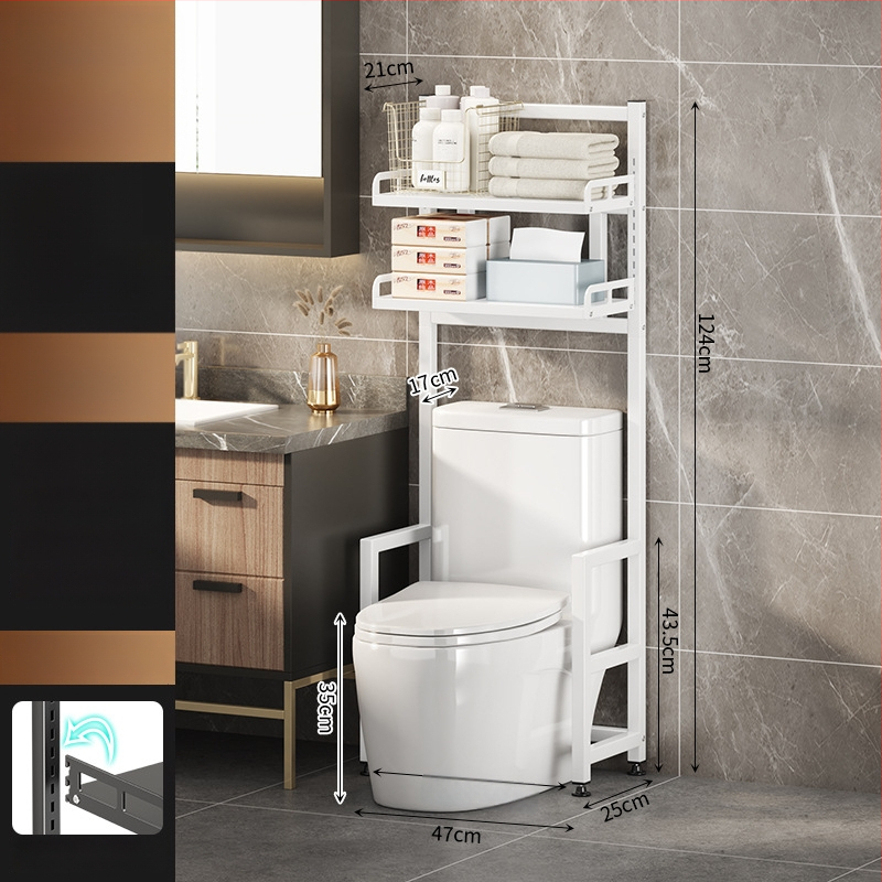 Longxia 0173-S012 3 aukštų grindų vonios kambario stovas tualetai ir skalbimo mašinai, apkrova 20 kg, paviršiaus dažai kepimo