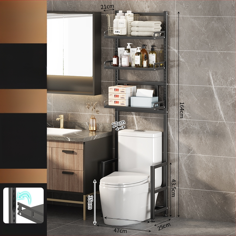 Longxia 0173-S012 3 aukštų grindų vonios kambario stovas tualetai ir skalbimo mašinai, apkrova 20 kg, paviršiaus dažai kepimo