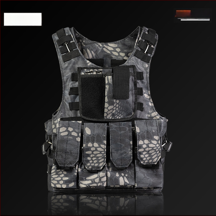 Balistinė taktikinė liemenė su kamufližu, atspari įsmeigimui, greitas atleidimas plieno siūlais, amfinis ir lengvas triląsų šarvas