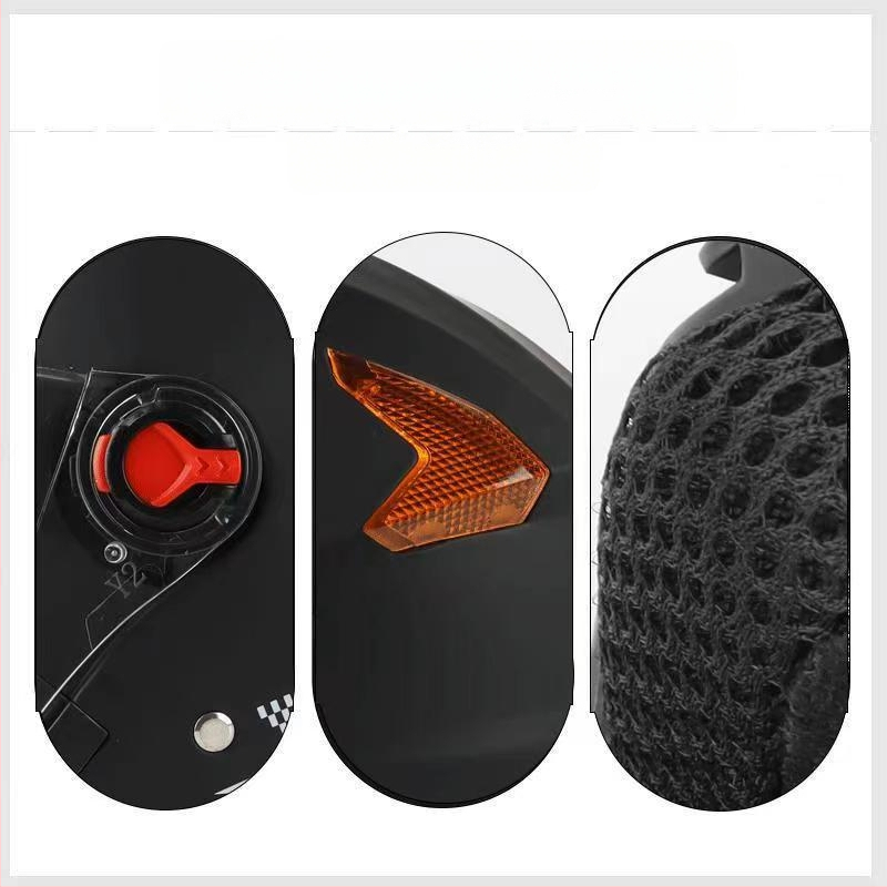 AWN 3/4 šalmas su dvigubomis vizierėmis, ABS medžiaga, 3C sertifikatas, visų sezonų naudojimui, skirtas elektrinėms transporto priemonėms ir kasdieniams važiavimams