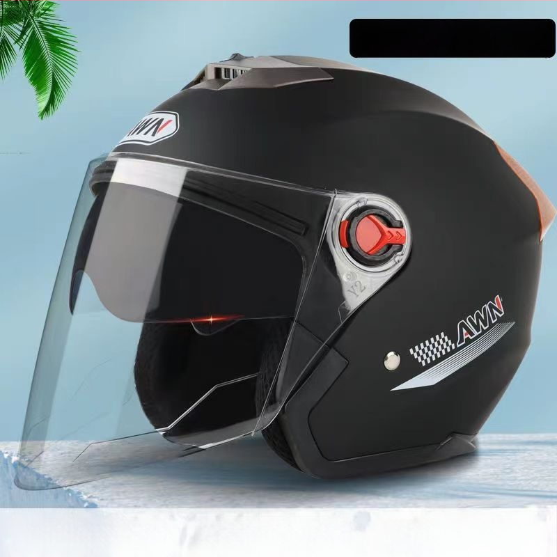 AWN 3/4 šalmas su dvigubomis vizierėmis, ABS medžiaga, 3C sertifikatas, visų sezonų naudojimui, skirtas elektrinėms transporto priemonėms ir kasdieniams važiavimams