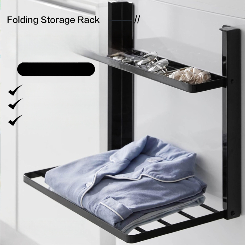 Magnetinis sulankstomas sieninis laikiklis skalbimo mašinai ir šaldytuvui, be įrengimo, iš geležies, 1 lentyna, modernus minimalistinis stilius, tinka vonios kambariui ir skalbimo zonai