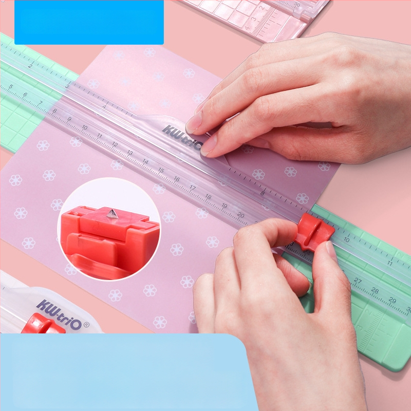 KW-TRIO 13831 Tăietor de hârtie, din plastic, ușor, compact, portabil DIY