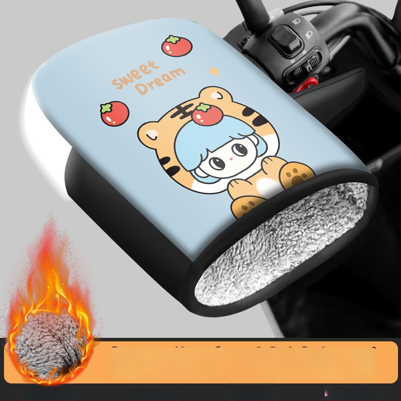 Ziemas rokturu vāciņi elektriskajiem transportlīdzekļiem | PU materiāls, bieza, universāls, pieaugušajiem, pārvietošanai un velosipēdu braukšanai