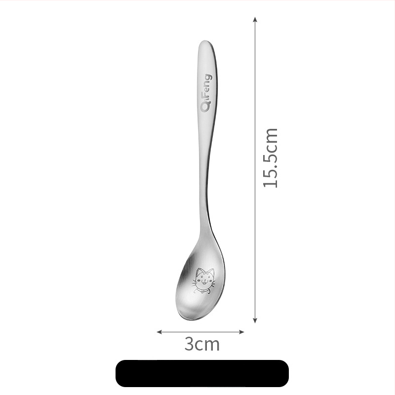 Šaukštų ir šakutės rinkinys (304 nerūdijantis plienas; kūrybingas karikatūrinis stilius; karikatūros raštas; veidrodinis poliravimas)