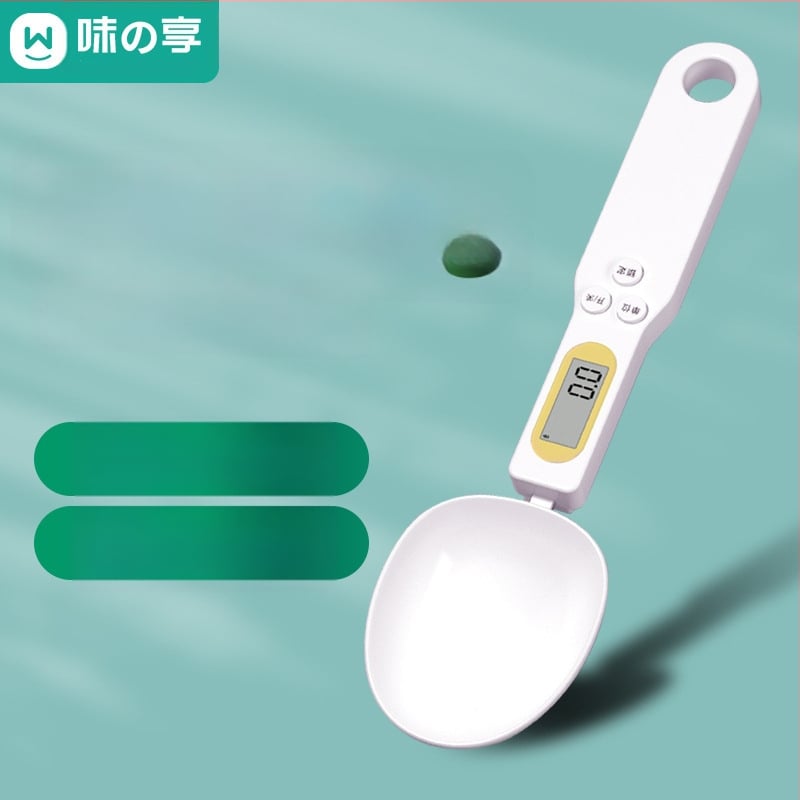 Cântar electric de bucătărie cu măsurare precisă în grame și lingură de măsurare, ABS