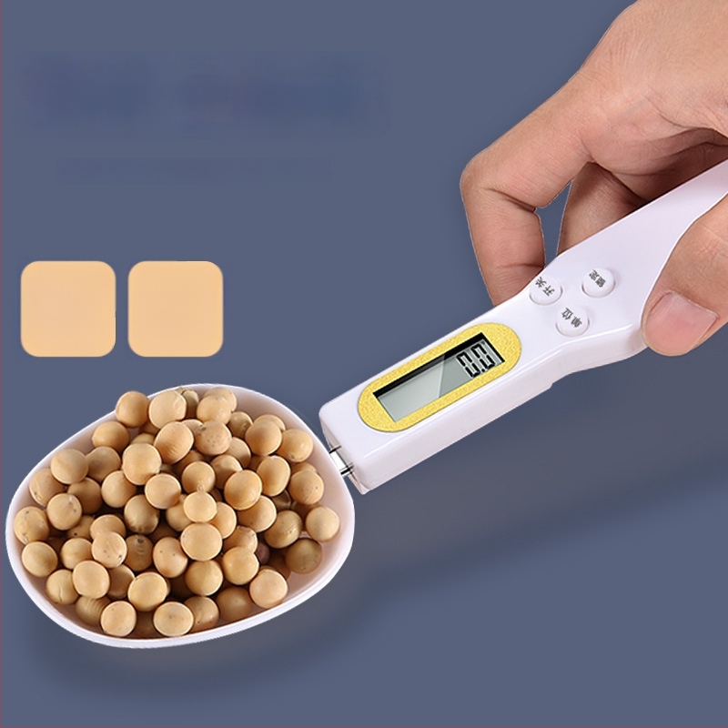 Cântar electric de bucătărie cu măsurare precisă în grame și lingură de măsurare, ABS