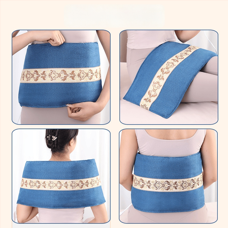 Elektrinis jūros druskos karšto kompreso maišelis namų naudojimui, 40–70°C, 100W, 220V, 2,2 kg, 1–12 režimų, juosmens/pečių/kelių apsauga