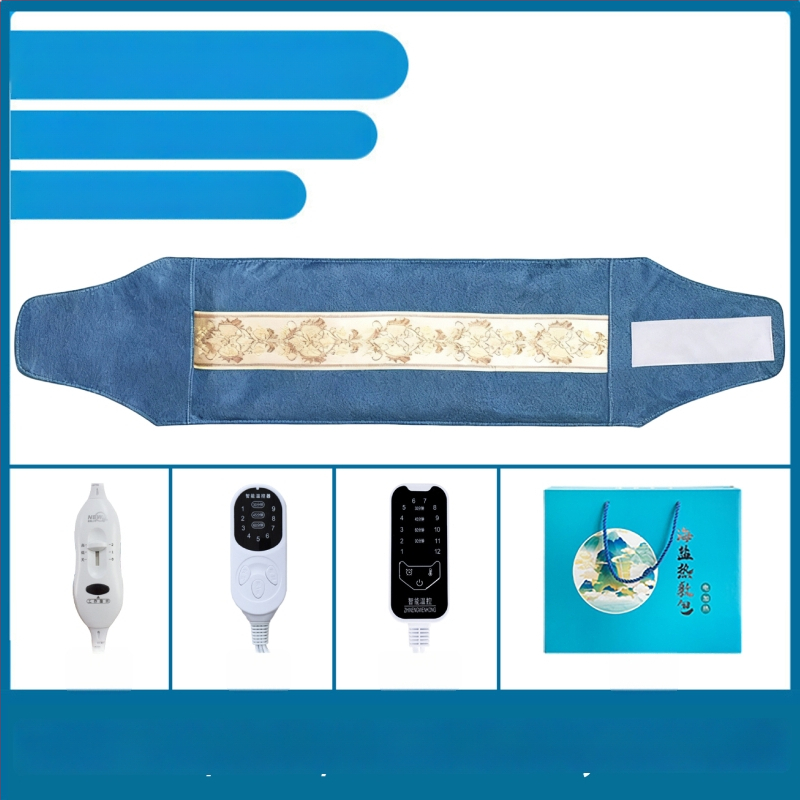 Elektrinis jūros druskos karšto kompreso maišelis namų naudojimui, 40–70°C, 100W, 220V, 2,2 kg, 1–12 režimų, juosmens/pečių/kelių apsauga