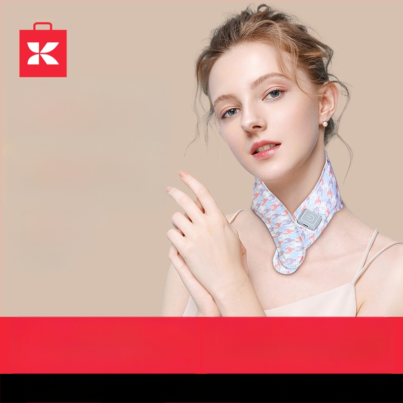 Grafeno šildomas kaklo skara su pečių apsauga, išmanus temperatūros reguliavimas, 5V, 35–55°C