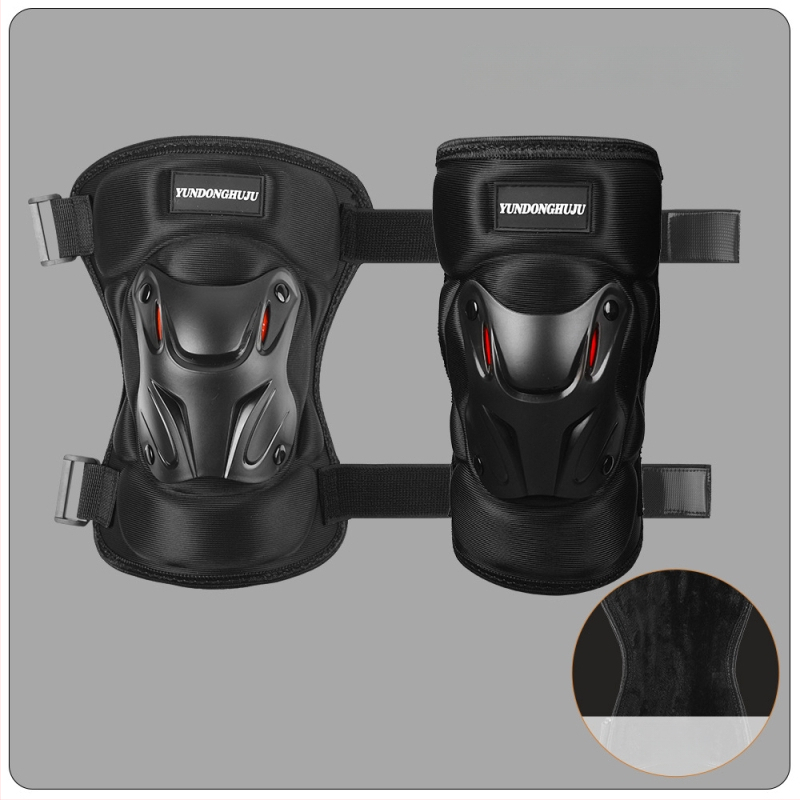 Velosipēdu ceļgalu un elkoņu aizsargi, ciets korpuss, flīsa odere, pretvēja, ziemas aizsardzība