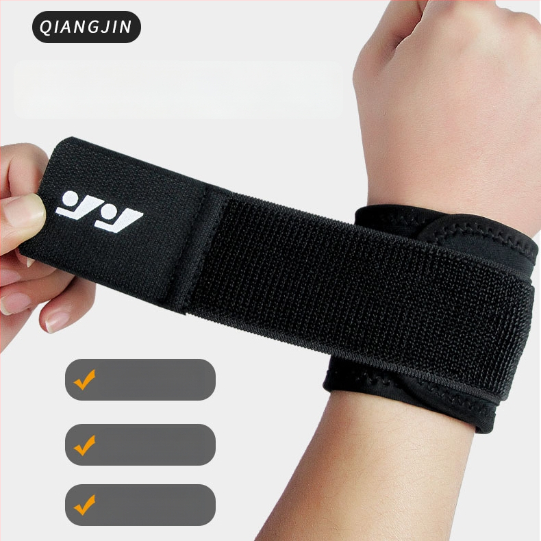 Protecție pentru încheietură pentru sport cu curea fixă și suport de compresie — neopren și țesătură Jiaji, potrivire universală, pentru baschet, badminton și volei