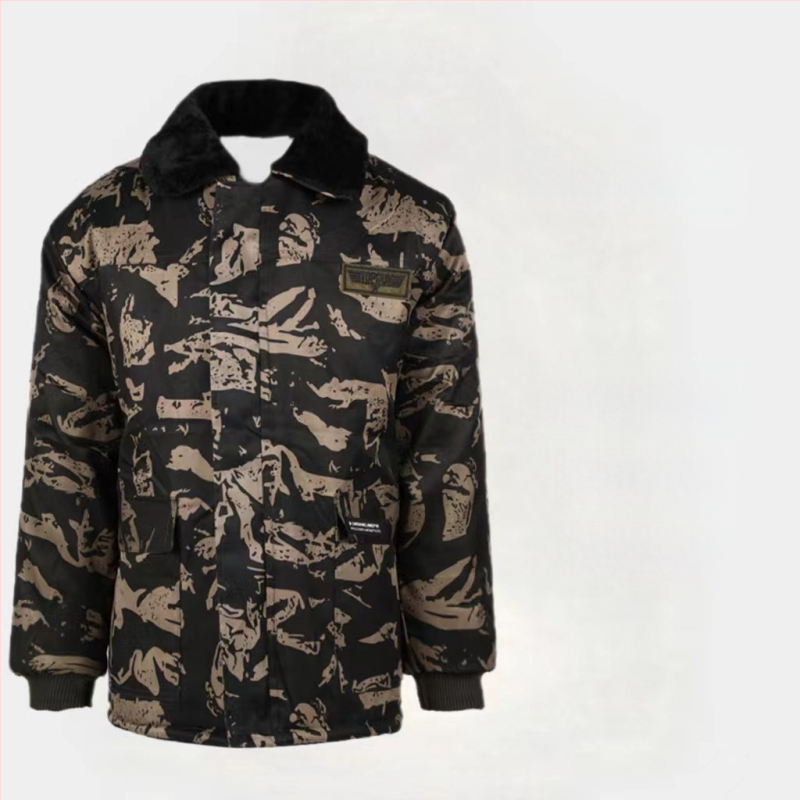 MWY Žiemos kamufliažinė striukė, unisex, šilta, vėjo atspari, dėvėjimu atspari, audinys: cheminiai pluoštai