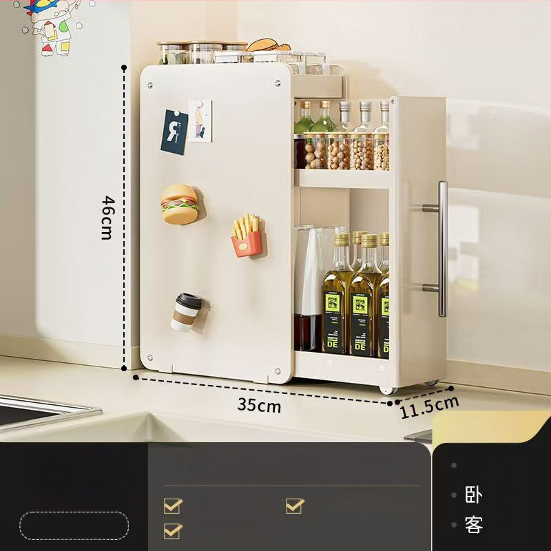 Traukiama prieskonių lentyna virtuvėje, siaura kraštinė, anglies plienas, prieskonių butelių organizatorius, ant stalviršio, minimalistinis stilius