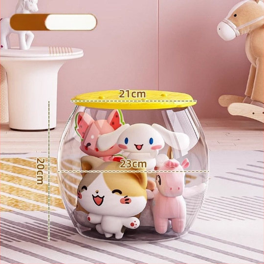 Plastikinis žaislų laikymo suolas, apvalios formos, 18L talpa, 150 kg apkrova, daugiafunkcis