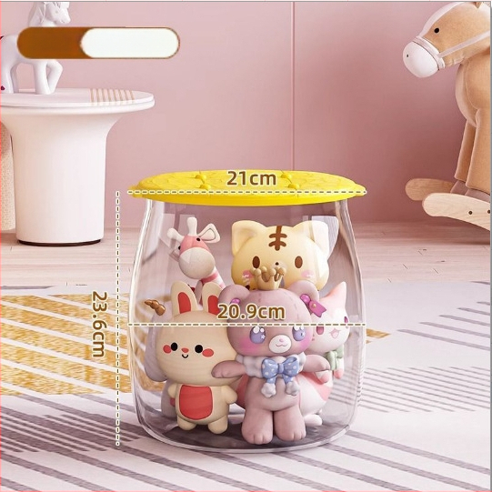 Plastikinis žaislų laikymo suolas, apvalios formos, 18L talpa, 150 kg apkrova, daugiafunkcis