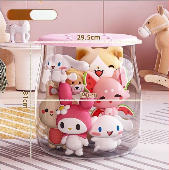 Plastikinis žaislų laikymo suolas, apvalios formos, 18L talpa, 150 kg apkrova, daugiafunkcis