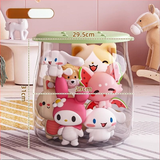 Plastikinis žaislų laikymo suolas, apvalios formos, 18L talpa, 150 kg apkrova, daugiafunkcis