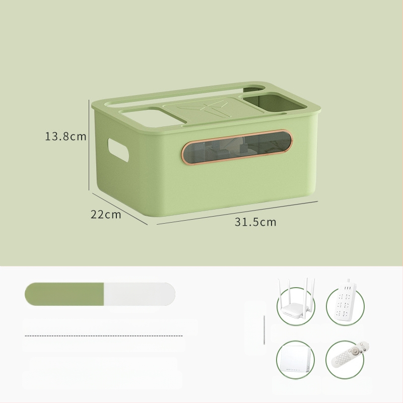 Plastikinė maršrutizatoriaus ir set-top dėžutės saugojimo dėžė – paprastas šiuolaikiškas dizainas, laidų tvarkymas svetainėje, 2024 m. modelis
