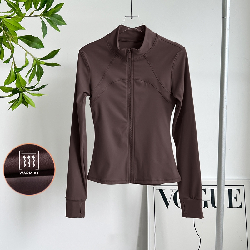 Ženski fitness top za jogu – stojeći ovratnik, uski kroj, smjesa kemijskih vlakana, 82,5% poliestera, WT5149