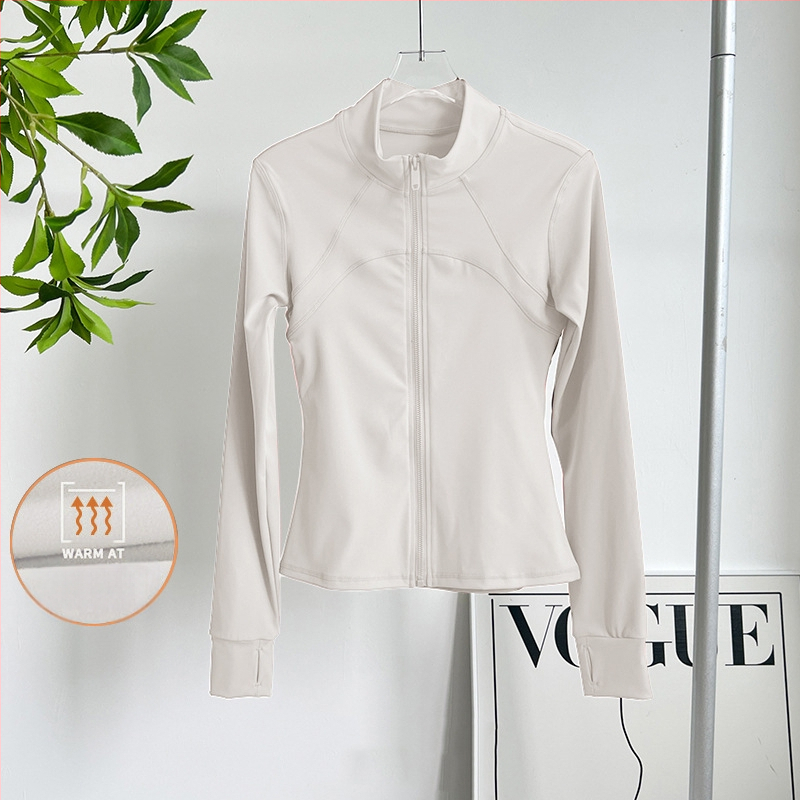 Ženski fitness top za jogu – stojeći ovratnik, uski kroj, smjesa kemijskih vlakana, 82,5% poliestera, WT5149