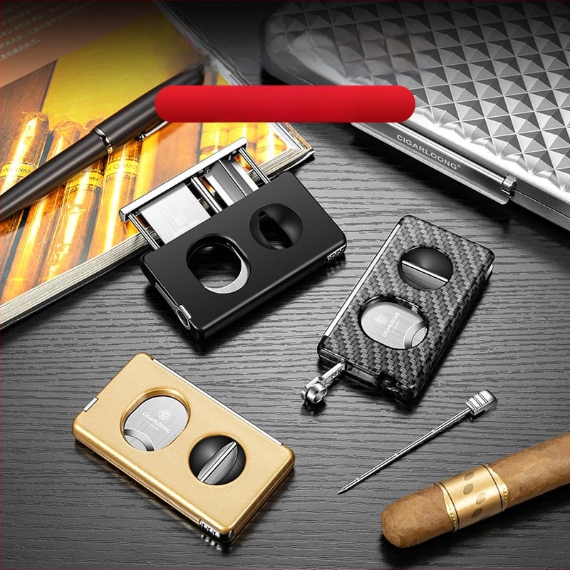 Cigarlong cigāru griezējs, nerūsējošais tērauds, modelis CE-25GY, vienkāršs stils