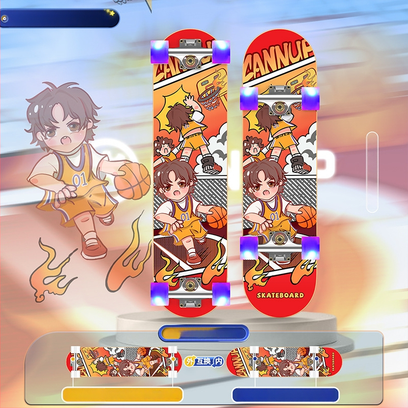 Riedlentė SWAY, septynių sluoksnių klevų lenta, dvigubas rocker, bendram naudojimui