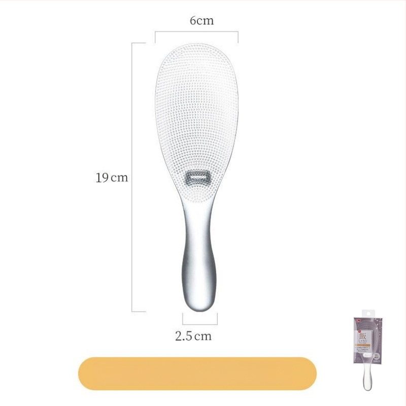 KM plastová lyžička na ryžu – moderný jednoduchý dizajn, jednofarebný vzor, pripravená na súkromnú značku