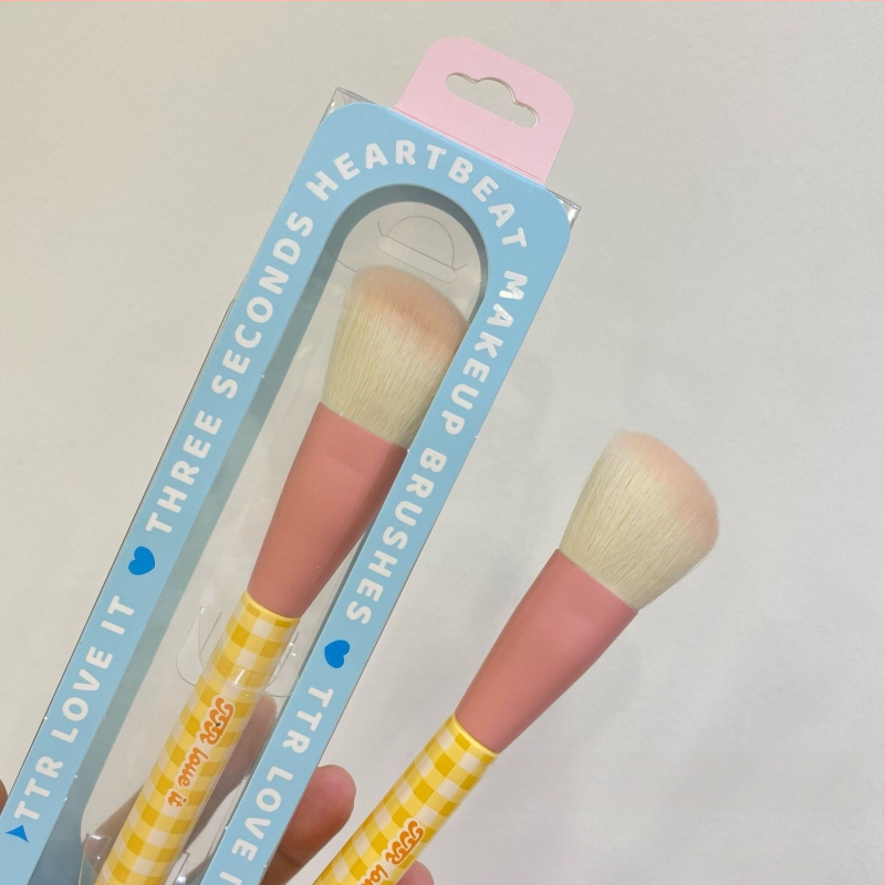 Portabilus TTR makiažo šepetėlių rinkinys – nailoninės šerelės, 1 vnt. rinkinys, daugiafunkcinis akių linijos šepetėlis ir pagrindiniai akių/ pudros šepetėliai