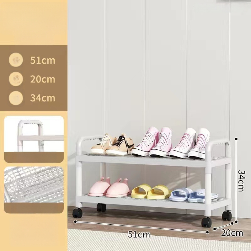 Etajeră pentru pantofi, cu mai multe etaje, din plastic, pentru hol, Multifuncțional