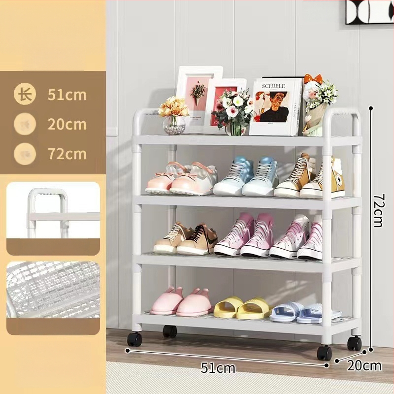 Etajeră pentru pantofi, cu mai multe etaje, din plastic, pentru hol, Multifuncțional