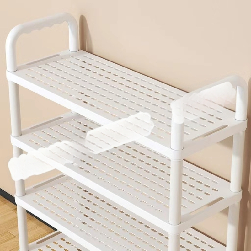 Etajeră pentru pantofi, cu mai multe etaje, din plastic, pentru hol, Multifuncțional