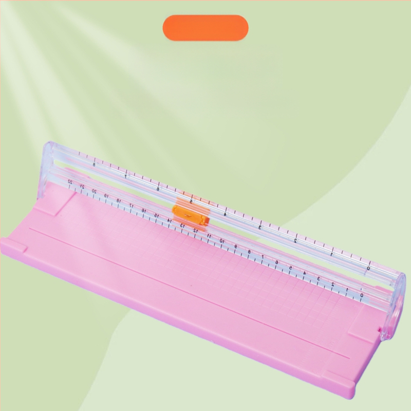 Tăietor de hârtie din plastic, A5, portabil, tip glisant, model 857, cod produs GYDZ03, capul lamei