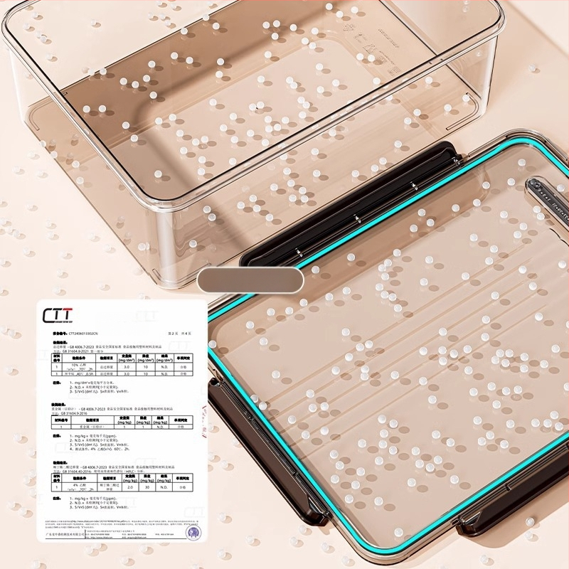 Plastikinė šaldytuvo laikymo dėžutė su dangteliu – nešiojama, sandari, išlaiko daržoves ir vaisius šviežius