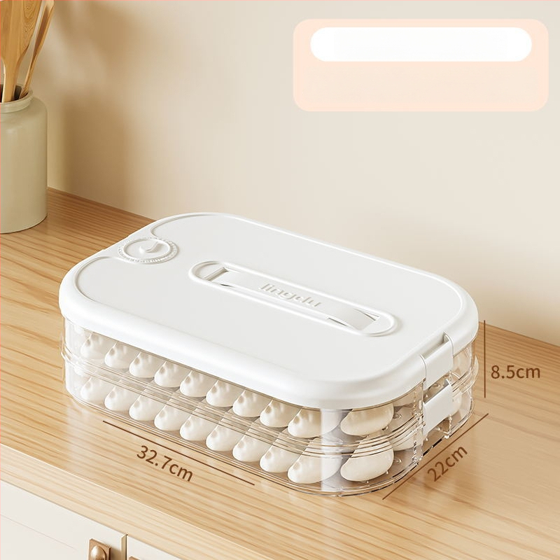 Koldūnų laikymo dėžutė, daugiasluoksnis šviežumo išsaugojimo dizainas, maisto kokybės plastikas, uždara, šaldymui skirta