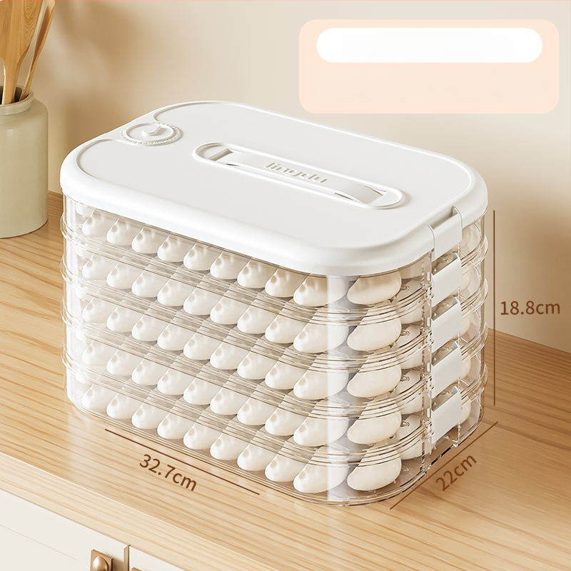 Koldūnų laikymo dėžutė, daugiasluoksnis šviežumo išsaugojimo dizainas, maisto kokybės plastikas, uždara, šaldymui skirta