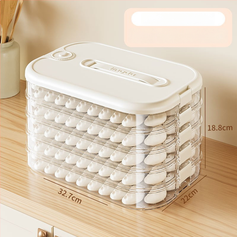 Koldūnų laikymo dėžutė, daugiasluoksnis šviežumo išsaugojimo dizainas, maisto kokybės plastikas, uždara, šaldymui skirta