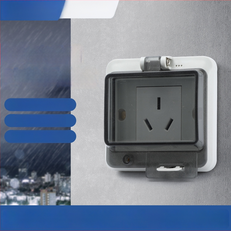 86-tipīga slēpta ūdensdroša integrētā strāvas kontaktligzda sienas montāžai, paredzēta vannas istabai un ārējai lietošanai