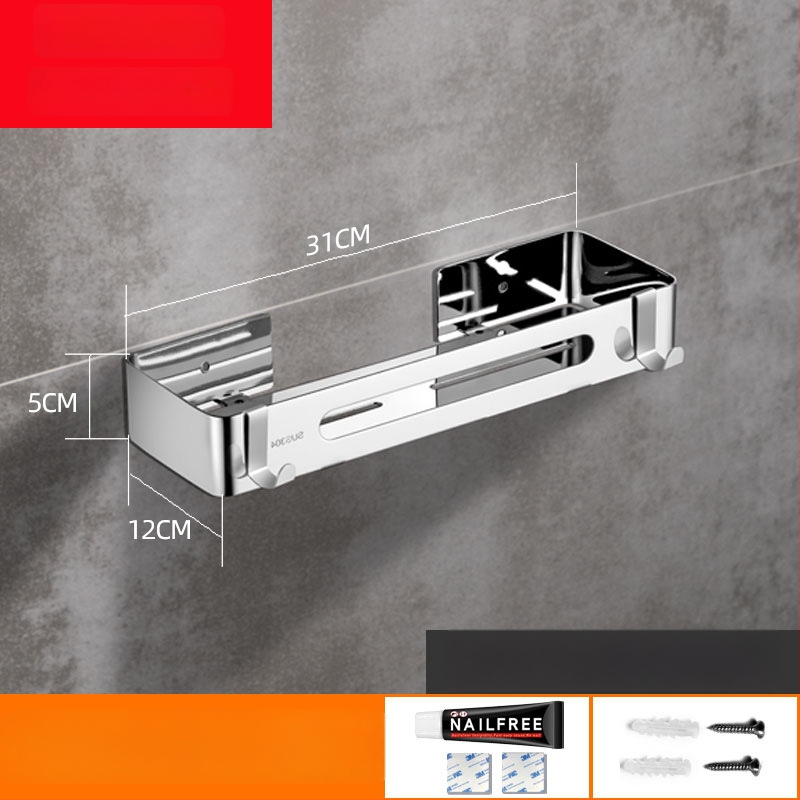 Be gręžimo 304 nerūdijančio plieno vonios kambario trikampė lentyna kampinė, veidrodinis poliravimas, apkrova 20 kg, 1–3 sluoksniai