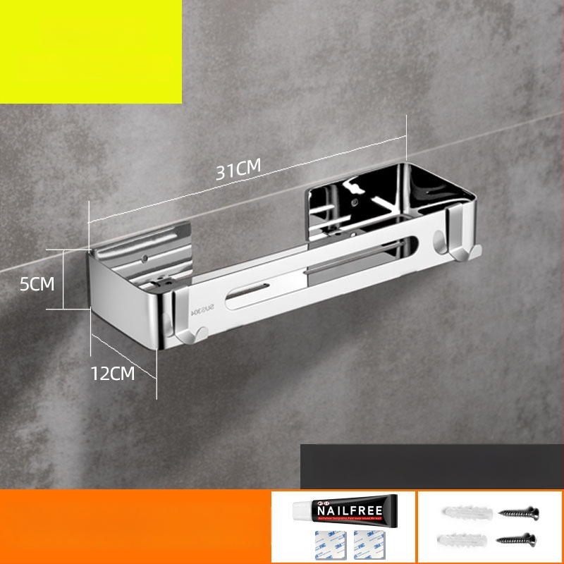 Be gręžimo 304 nerūdijančio plieno vonios kambario trikampė lentyna kampinė, veidrodinis poliravimas, apkrova 20 kg, 1–3 sluoksniai