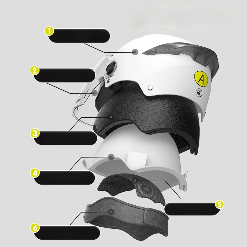 ABS pusšalmas šalmas elektromobiliems – 3C sertifikatas, suaugusiems, kasdieniams važiavimams