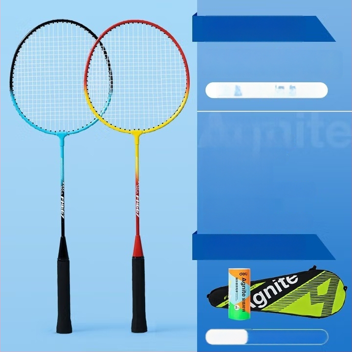 Deliangernet badminton raketė, 2 vnt., 95–100 g, tiesus smūgis, amatoriams ir jaunimui