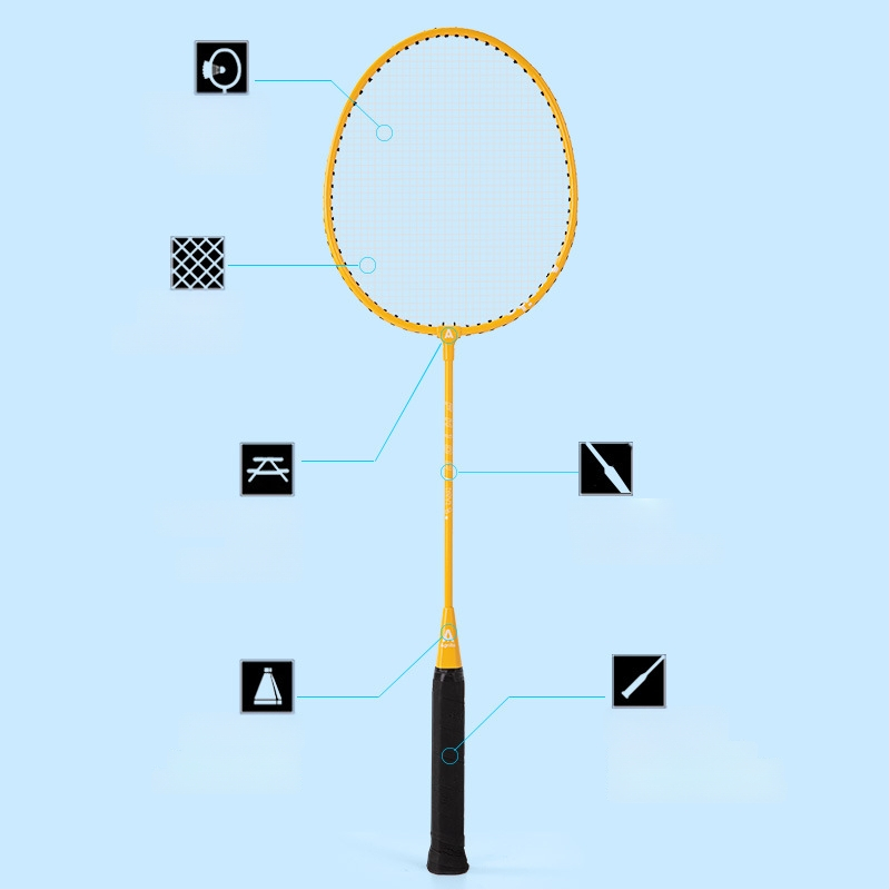 Deliangernet badminton raketė, 2 vnt., 95–100 g, tiesus smūgis, amatoriams ir jaunimui