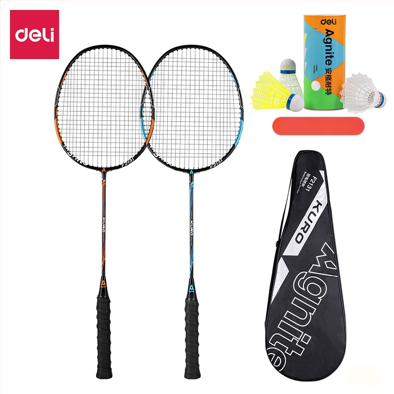 Deliangernet badminton raketė, 2 vnt., 95–100 g, tiesus smūgis, amatoriams ir jaunimui
